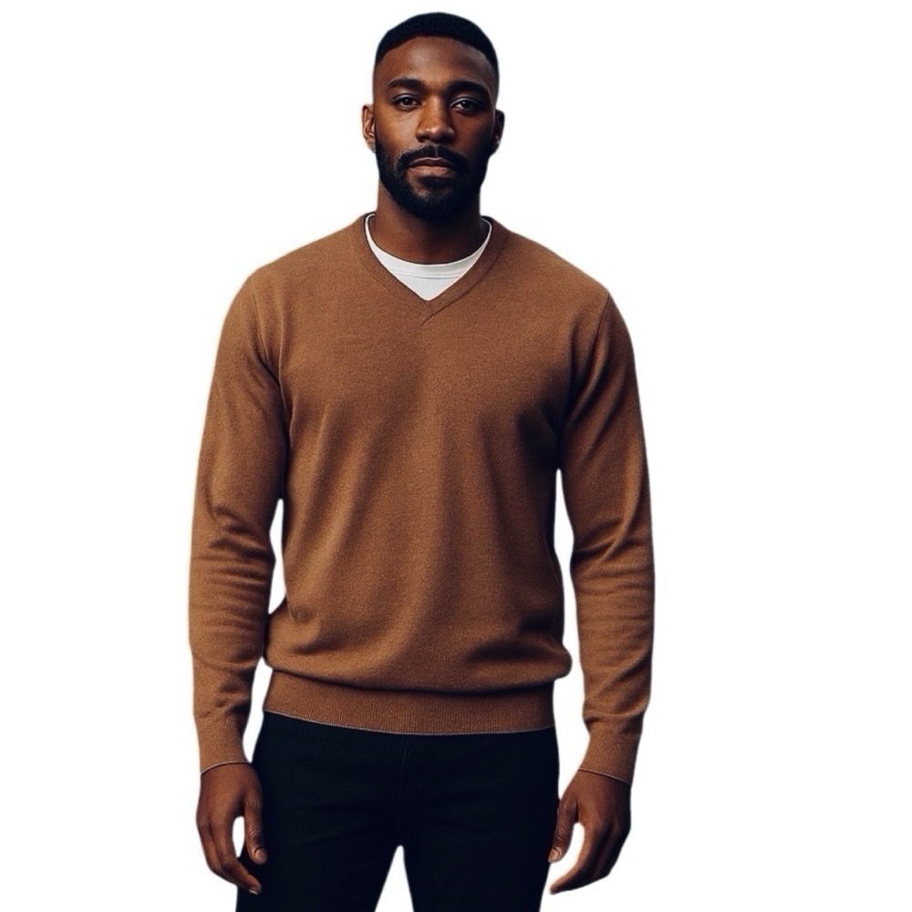 J Crew Men’s Size L Slim Fit Cashmere Cotton Blend Crew Neck Sweater Long Sleeve